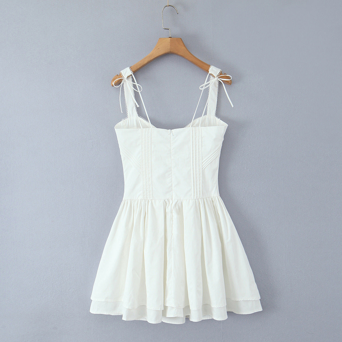 Slim-fitting Patchwork Rope Sling Dress