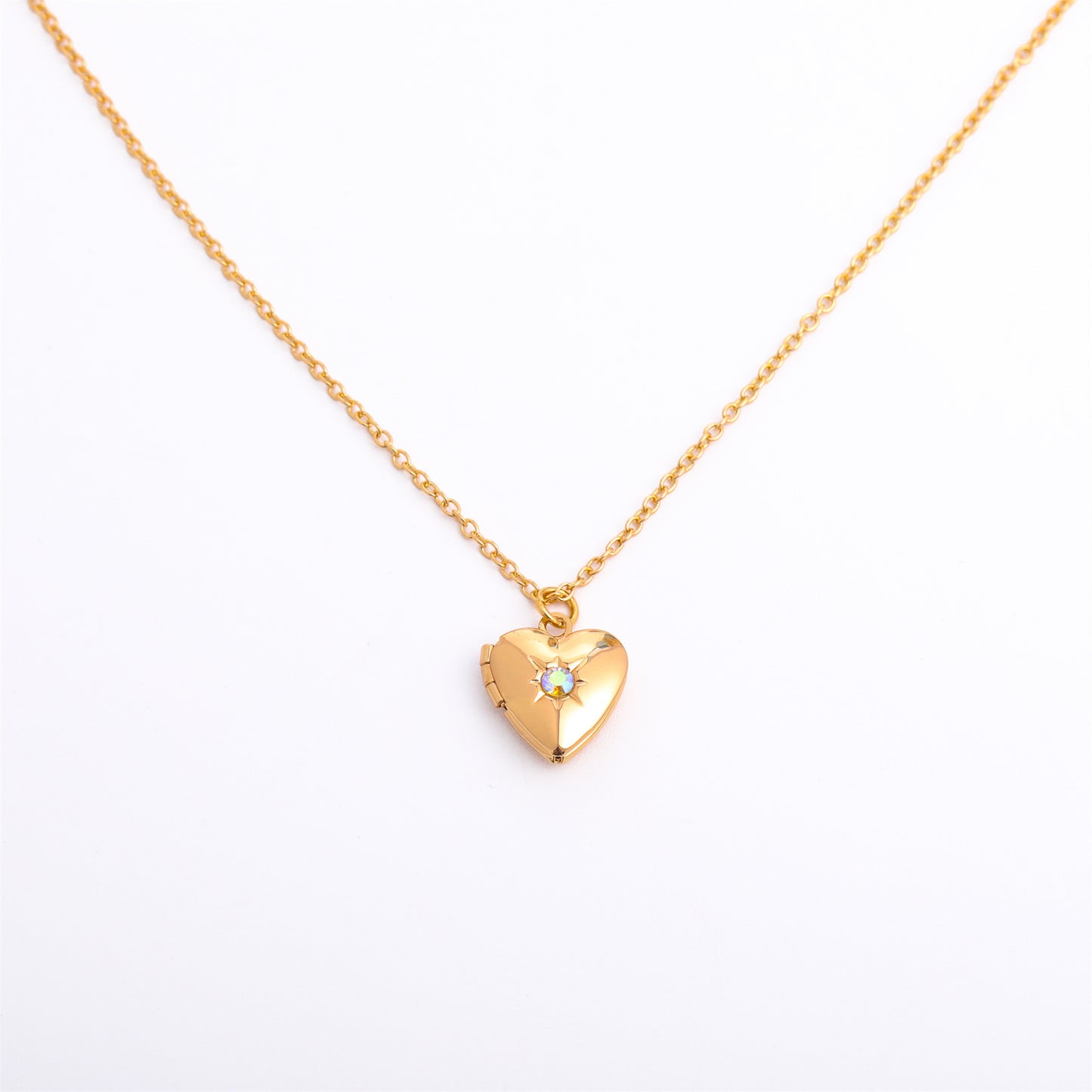 Love Heart Opening And Closing Album Titanium Steel Necklace