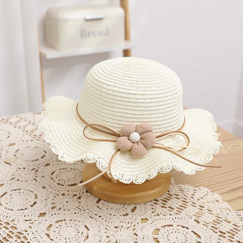 Women's Cute Flowers Sun-proof Sun Hat Straw Hat Bag