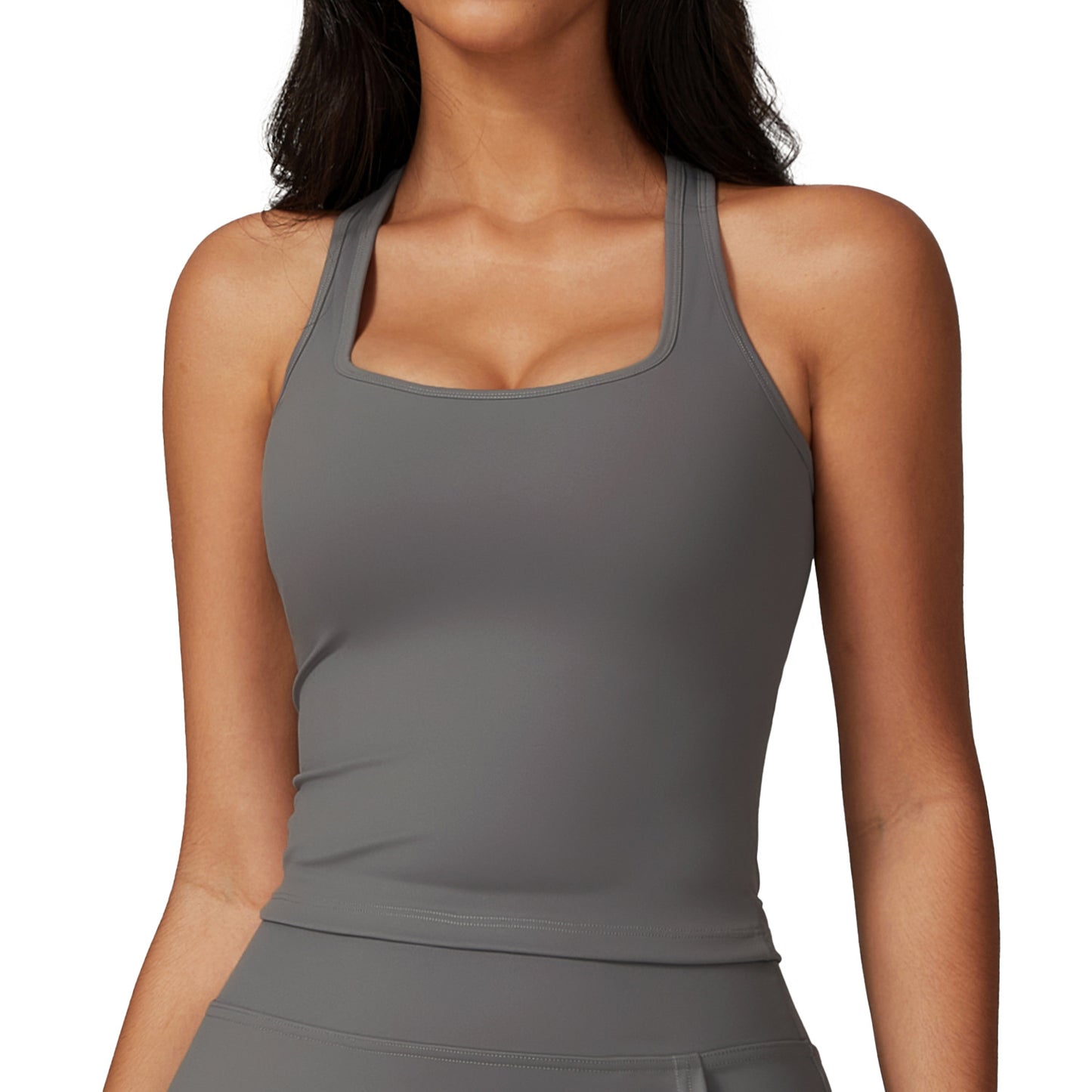 Women's Brushed H-shaped Beauty Back Sports Top