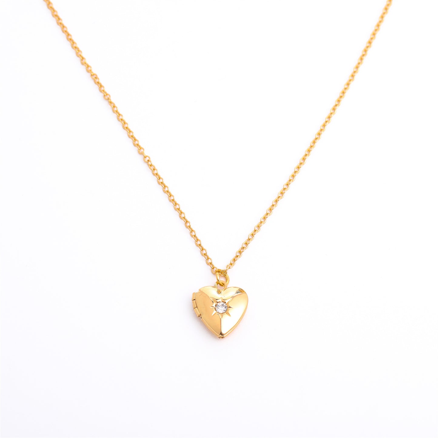 Love Heart Opening And Closing Album Titanium Steel Necklace