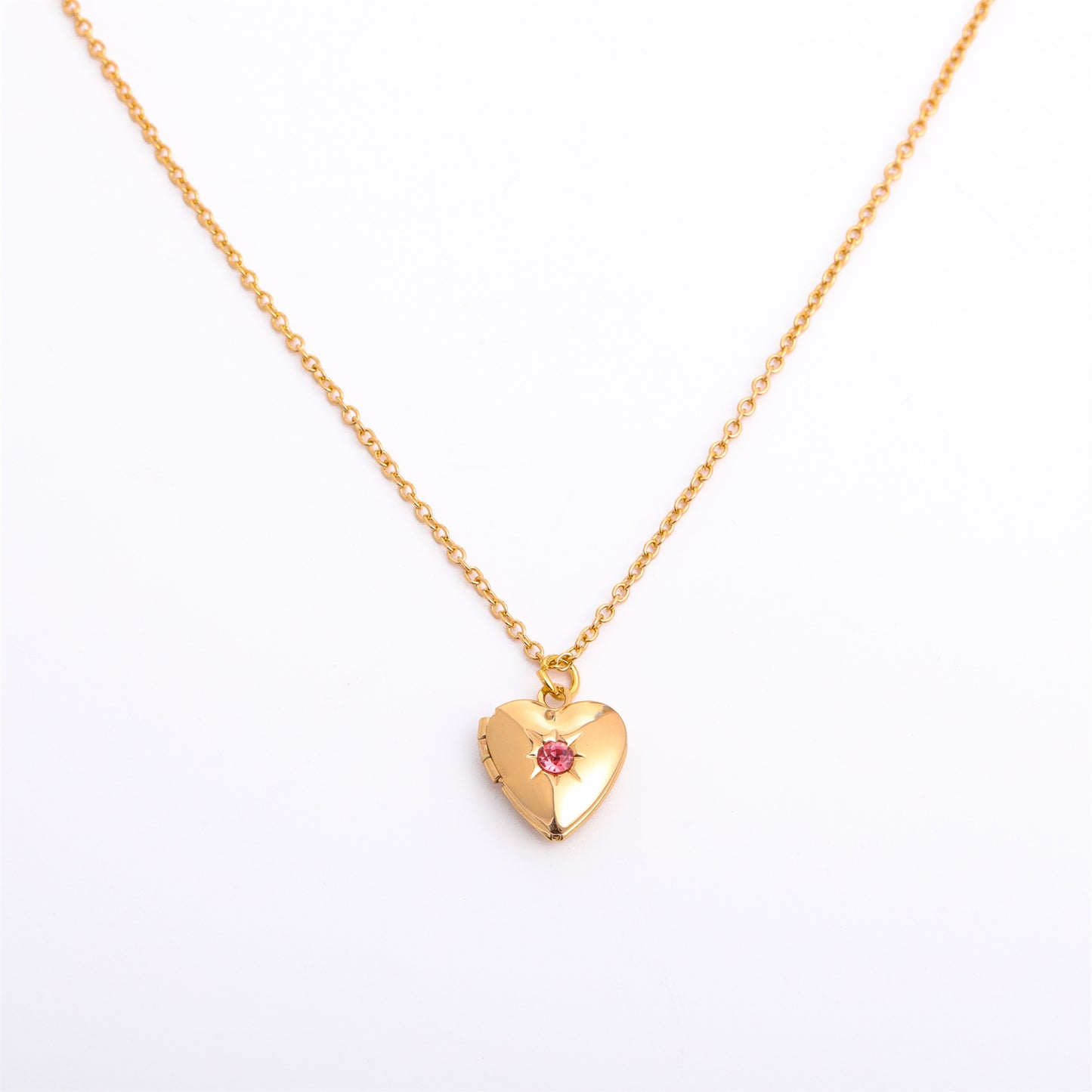 Love Heart Opening And Closing Album Titanium Steel Necklace