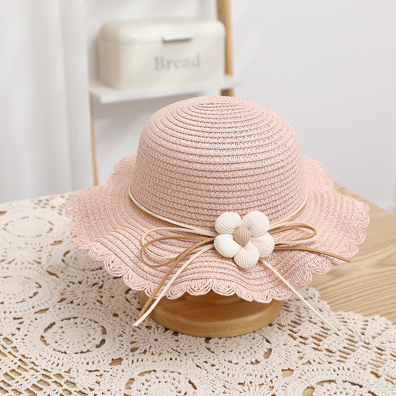 Women's Cute Flowers Sun-proof Sun Hat Straw Hat Bag