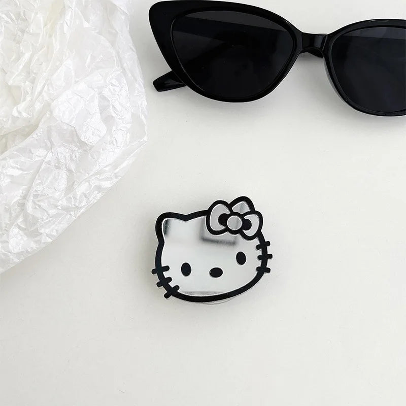 Sanrio Hello Kitty Phone Airbag Holder Mirror Colored Retractable Phone Stander Stretchable Desktop Holder Back Sticker