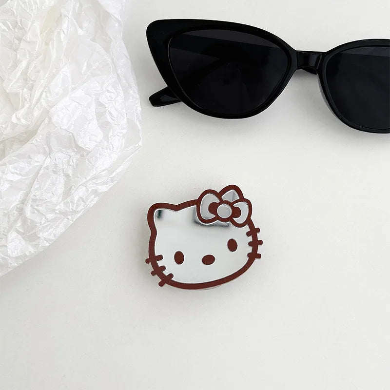 Sanrio Hello Kitty Phone Airbag Holder Mirror Colored Retractable Phone Stander Stretchable Desktop Holder Back Sticker