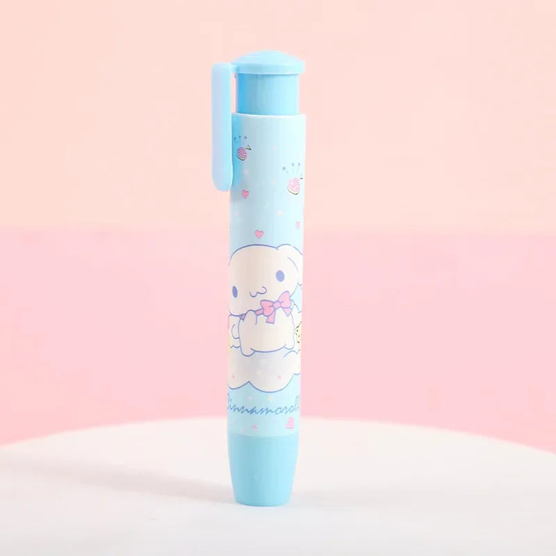 Creative Sanrio Hello Kitty Press Eraser Anime Kuromi Melody Cinnamoroll Cartoon Kawaii Stationery Gift Office School Supplies