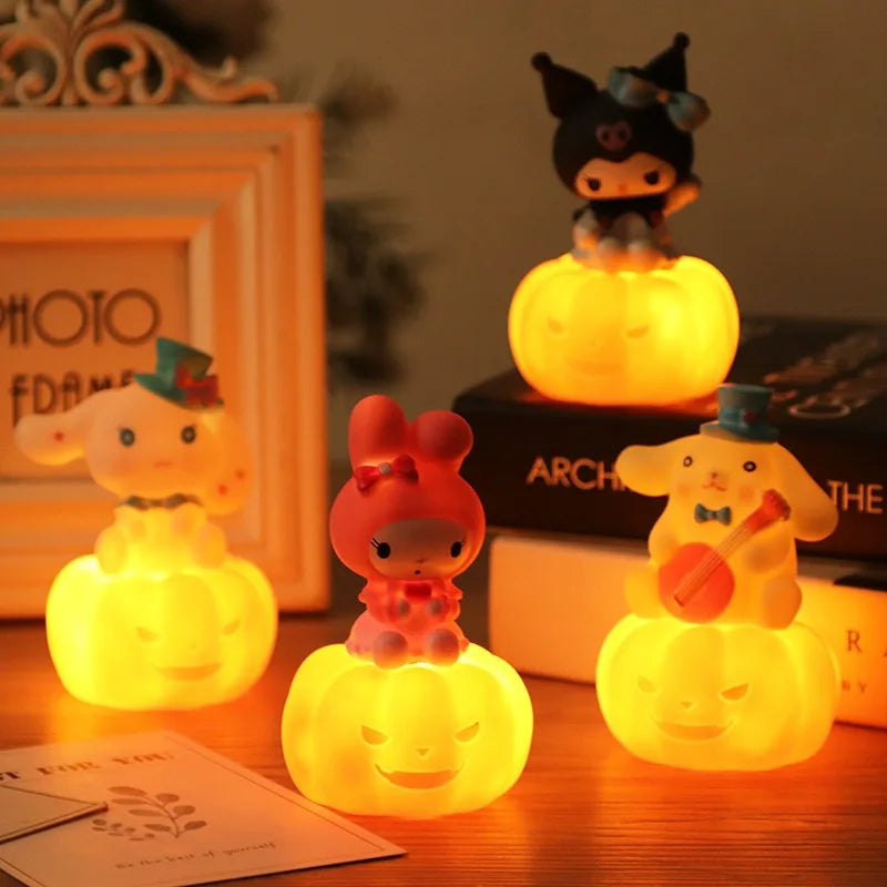 Sanrios Kitty Kawaii Glowing Cloud Lamp Hello Kitty Bedside Lamp LED Night Light Cake Decoration