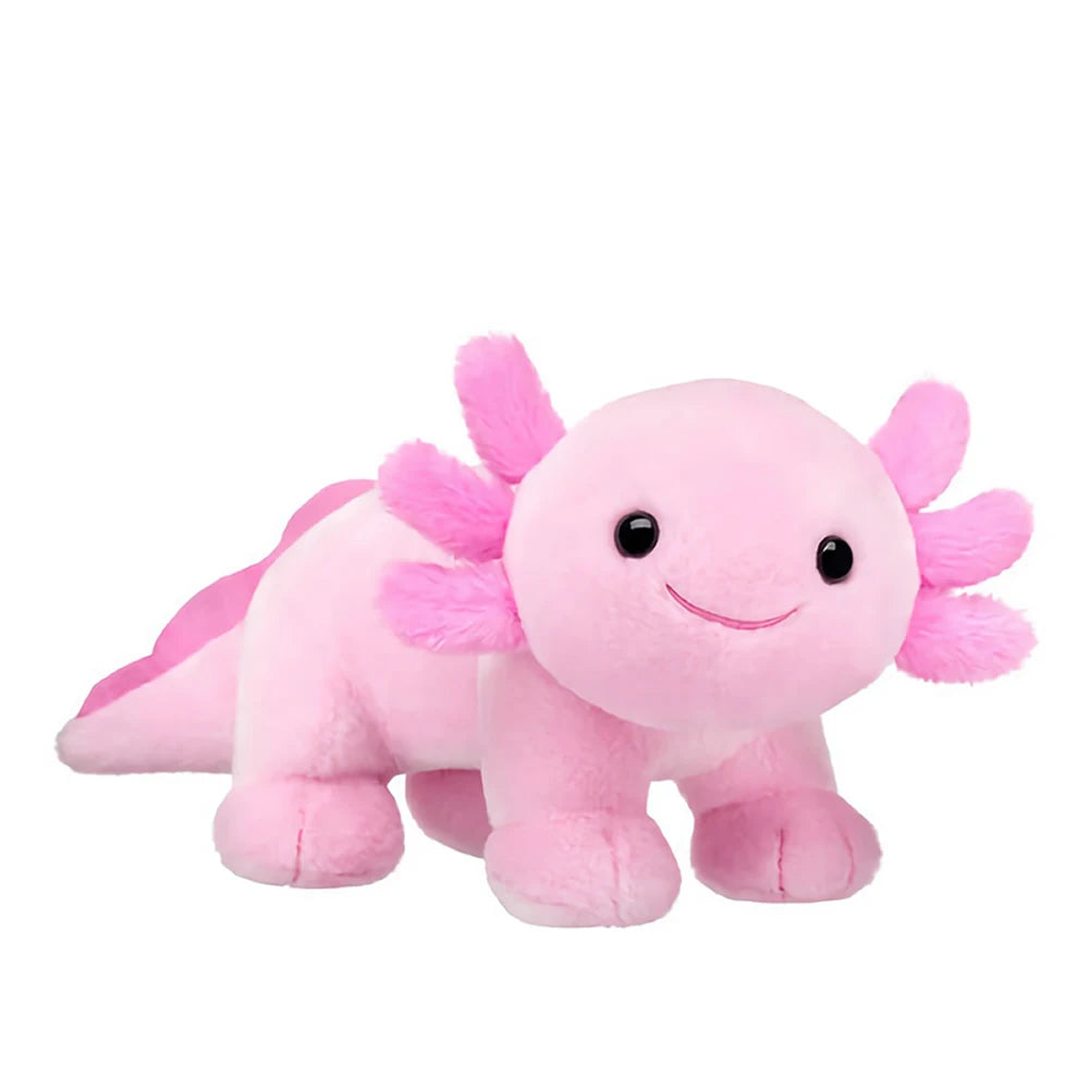 New 25cm Pink Axolotl Plush Toy Soft Stuffed Animal Cartoon Plushie Axolotl Dolls Kids Adults Gamer Gift Home Decoration