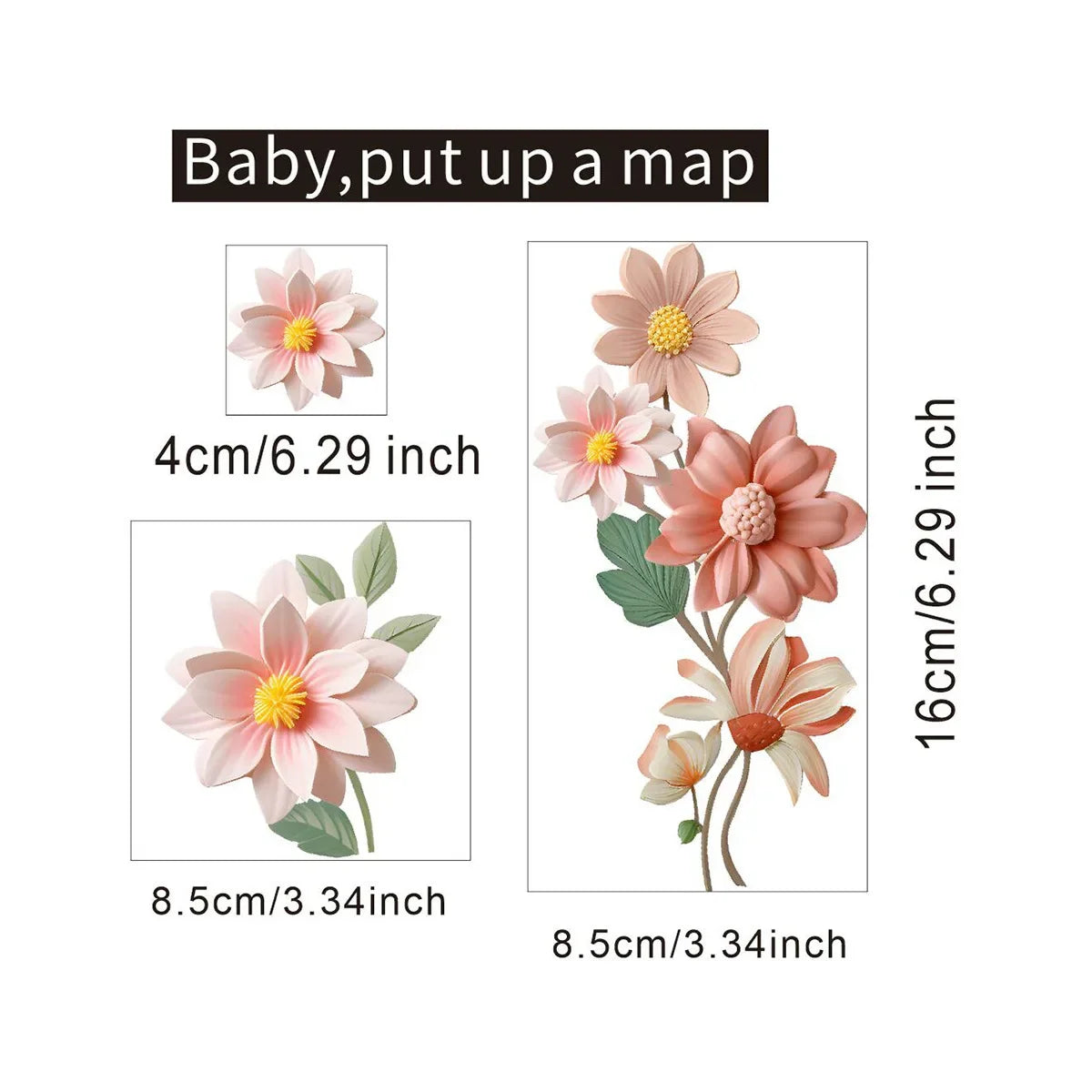 Switch Wall Sticker PVC Removable Waterproof sticker for bedroom bathroom Living room Beautiful flowers Home Decoration Stickers