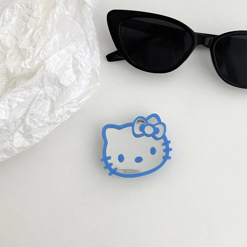 Sanrio Hello Kitty Phone Airbag Holder Mirror Colored Retractable Phone Stander Stretchable Desktop Holder Back Sticker