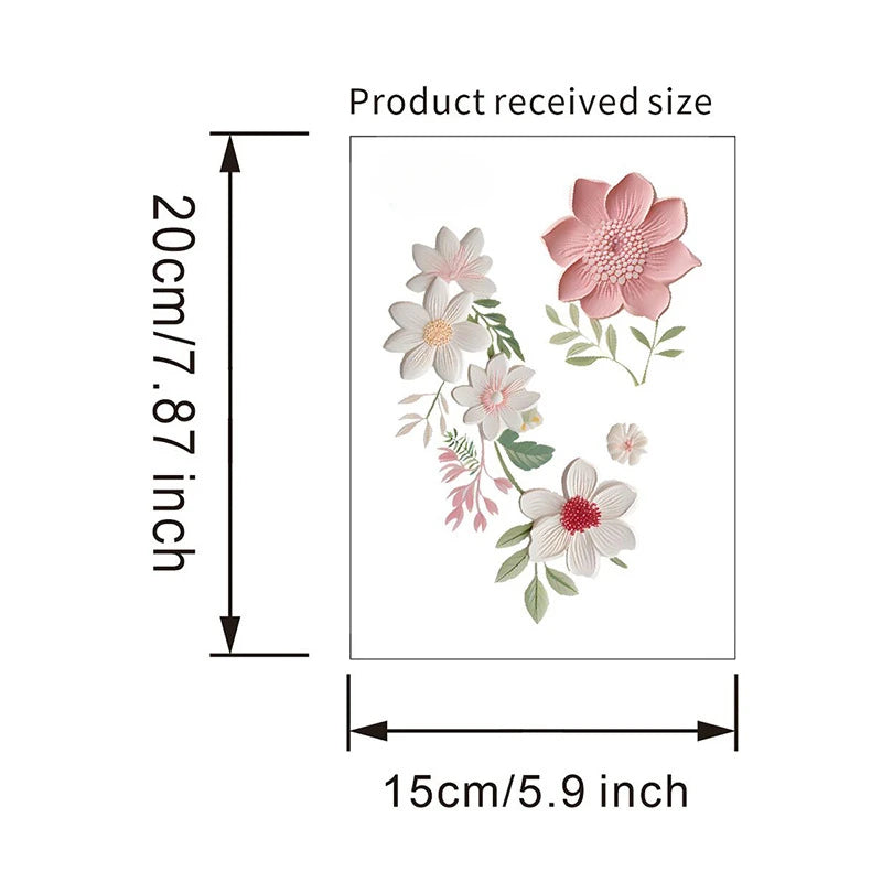 Switch Wall Sticker PVC Removable Waterproof sticker for bedroom bathroom Living room Beautiful flowers Home Decoration Stickers