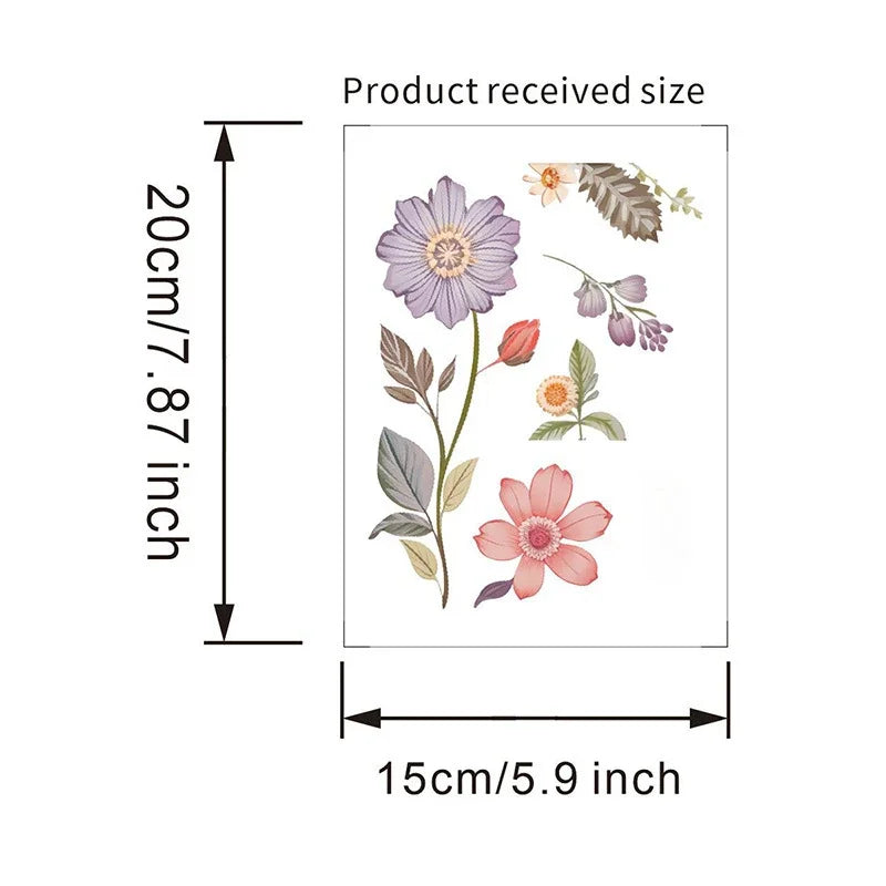 Switch Wall Sticker PVC Removable Waterproof sticker for bedroom bathroom Living room Beautiful flowers Home Decoration Stickers