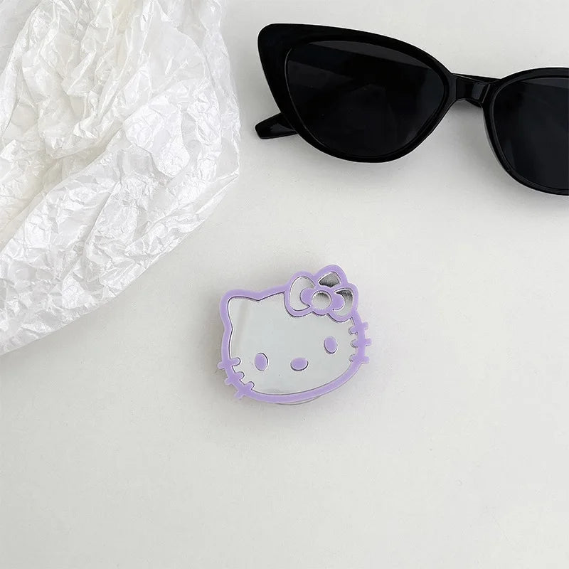 Sanrio Hello Kitty Phone Airbag Holder Mirror Colored Retractable Phone Stander Stretchable Desktop Holder Back Sticker