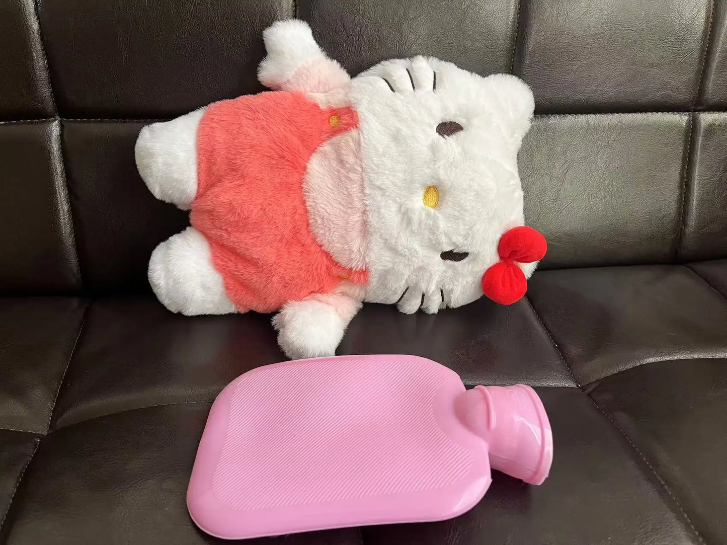 Kawaii Sanrio Hello Kitty Plush Hand Warm Bottle Hot Water Bottles  Winter Portable Warm Hand Bag