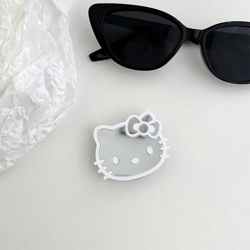 Sanrio Hello Kitty Phone Airbag Holder Mirror Colored Retractable Phone Stander Stretchable Desktop Holder Back Sticker