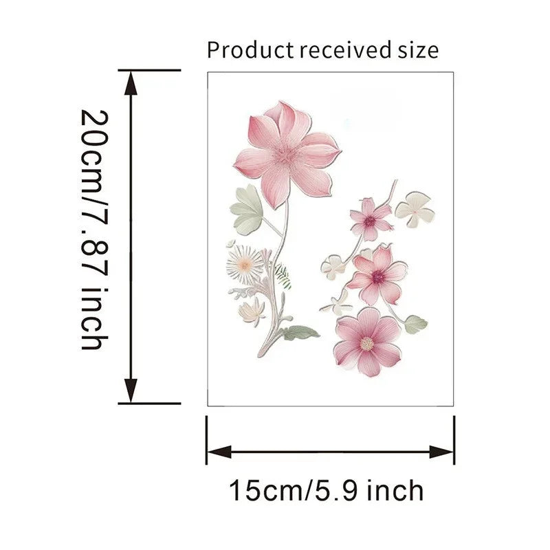 Switch Wall Sticker PVC Removable Waterproof sticker for bedroom bathroom Living room Beautiful flowers Home Decoration Stickers