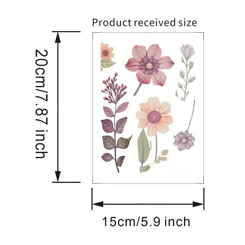 Switch Wall Sticker PVC Removable Waterproof sticker for bedroom bathroom Living room Beautiful flowers Home Decoration Stickers