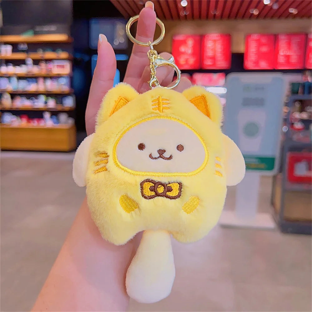 Sanrio Hello Kitty Plush Keychain Dolls Kawaii Kuromi Cinnamoroll Cartoon Plush Backpack Pendant Accessories