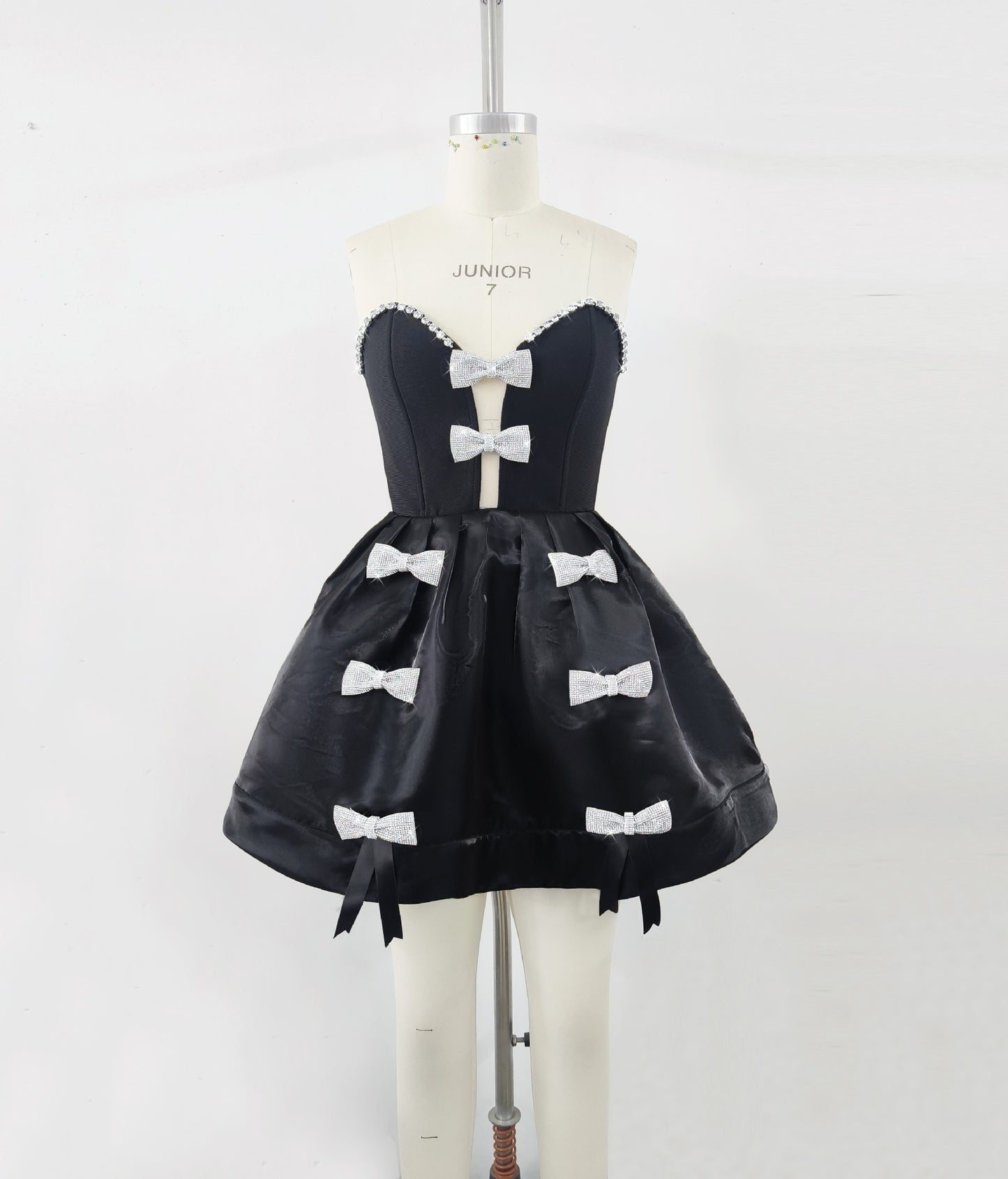 Diamond Bowknot Birthday Party Formal Dress Party Bandage One-Piece Dress