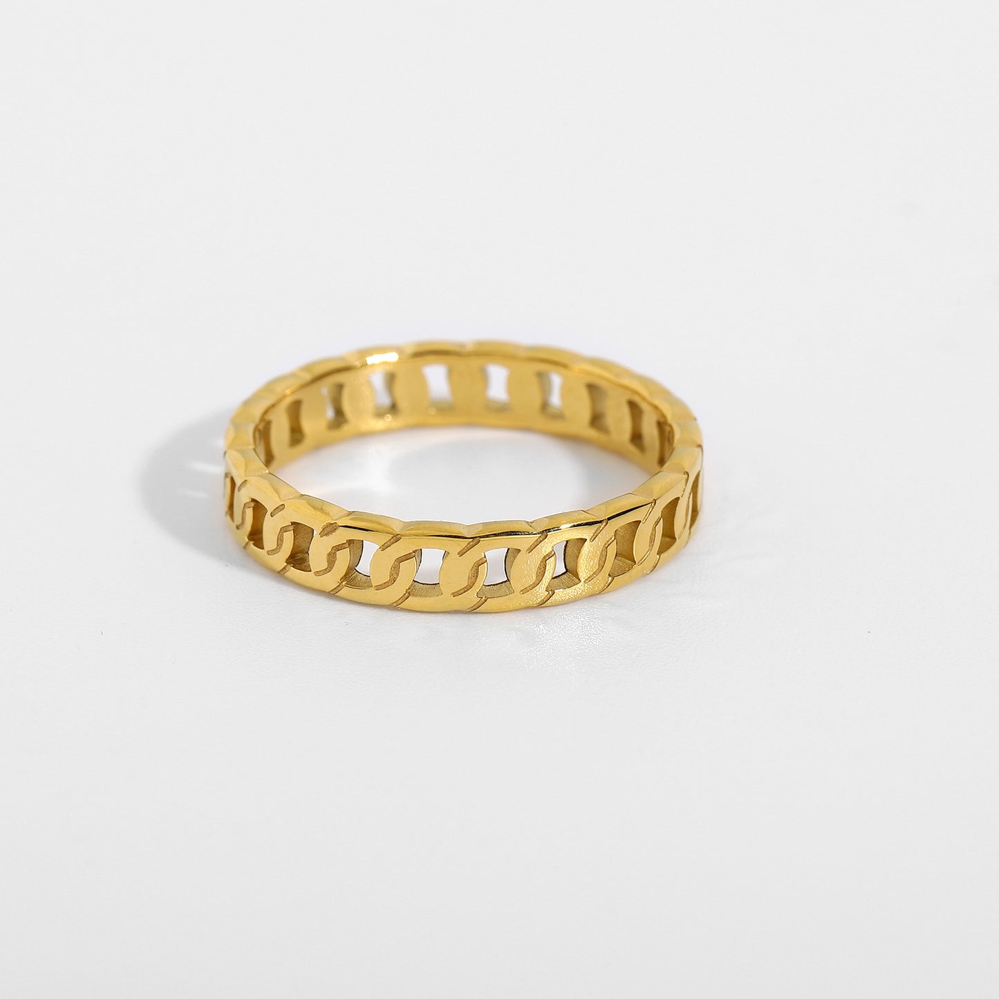 Gold Plated Stainless Steel Chunky Ring