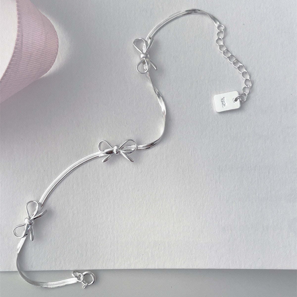 Sterling Silver Bow Bracelet For Women