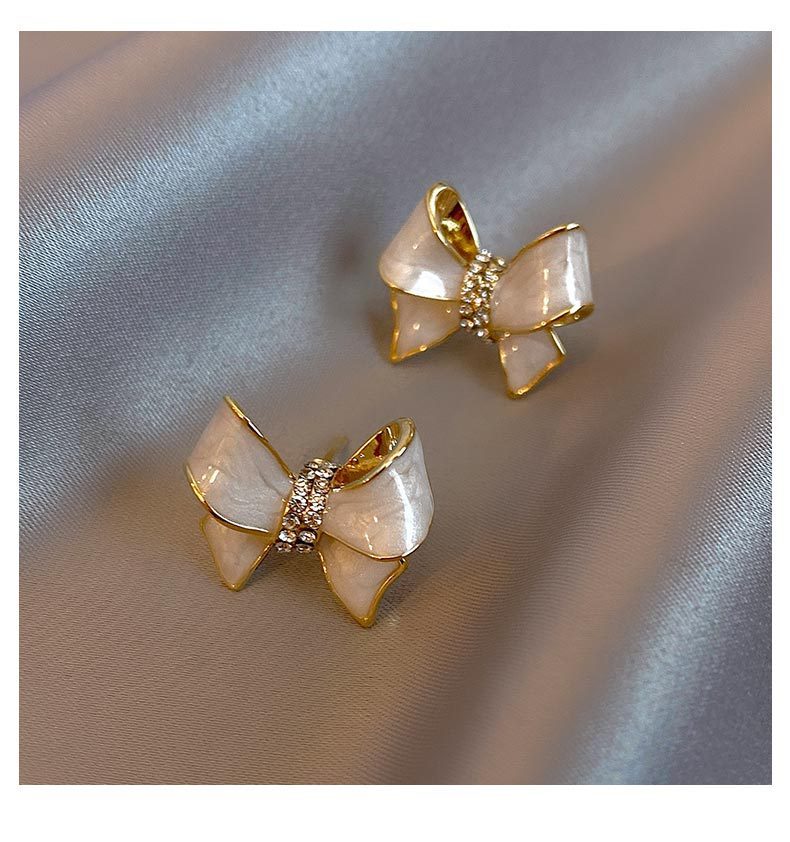 Fashion Bow Stud Earrings Women