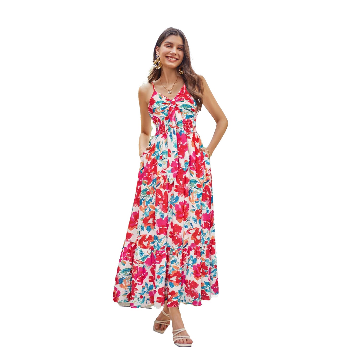 Slip Bohemian Printing Slip Dress