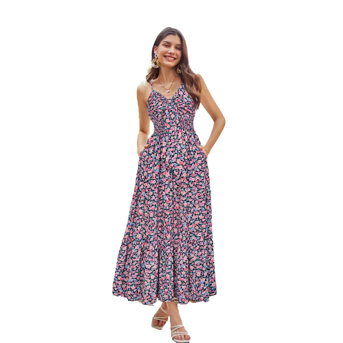 Slip Bohemian Printing Slip Dress