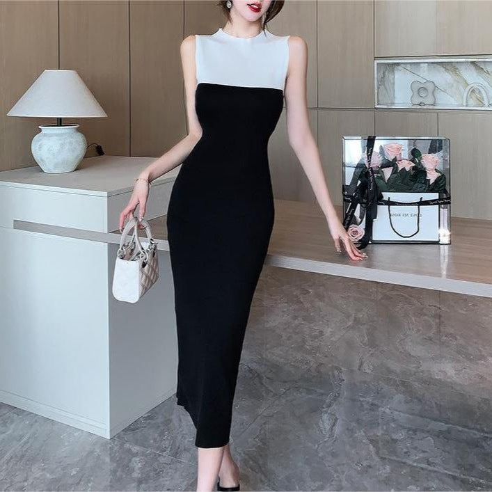 Split French Style Sheath Dress