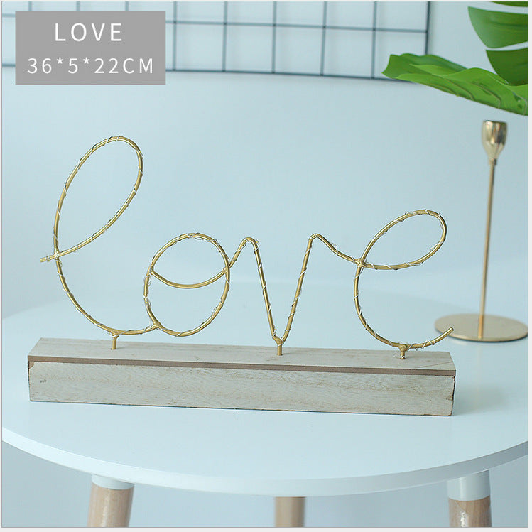 Letter Winding Letter Romantic Home Night Light Decoration