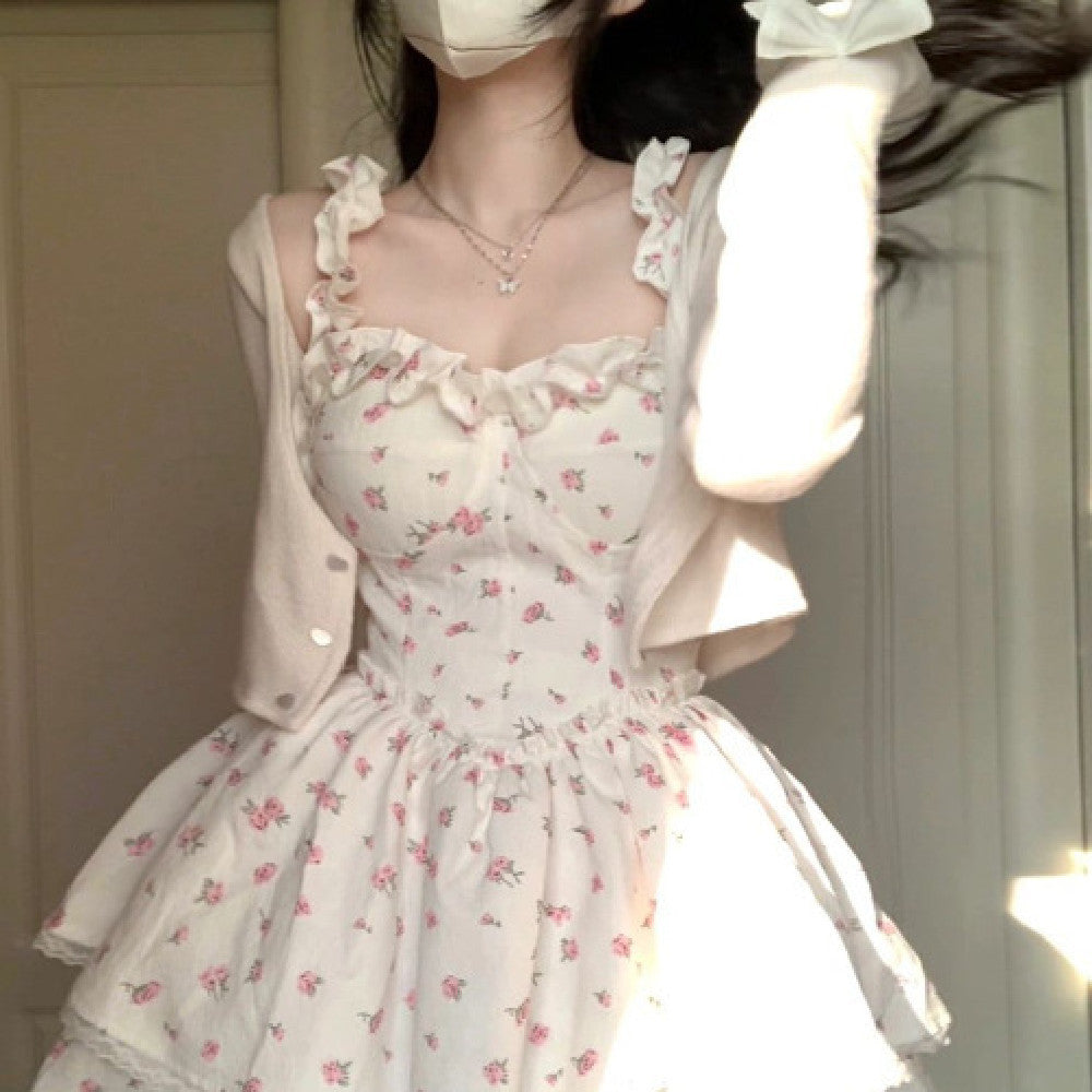 Floral Strap Dress Women