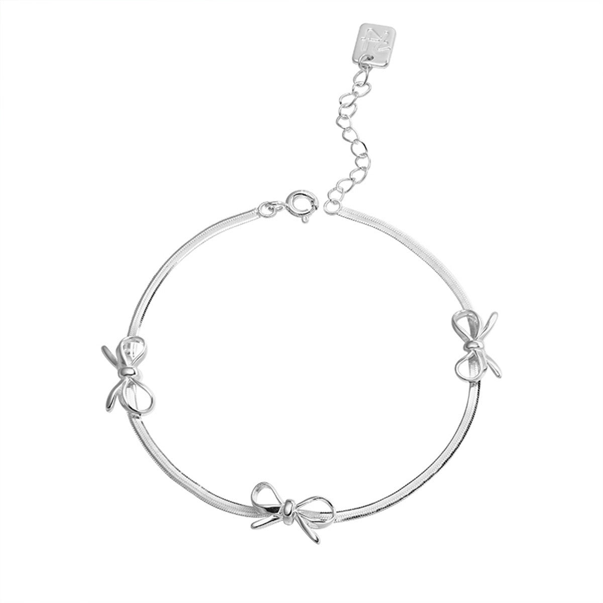 Sterling Silver Bow Bracelet For Women