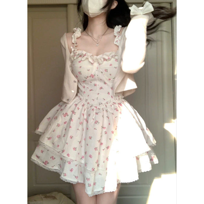 Floral Strap Dress Women