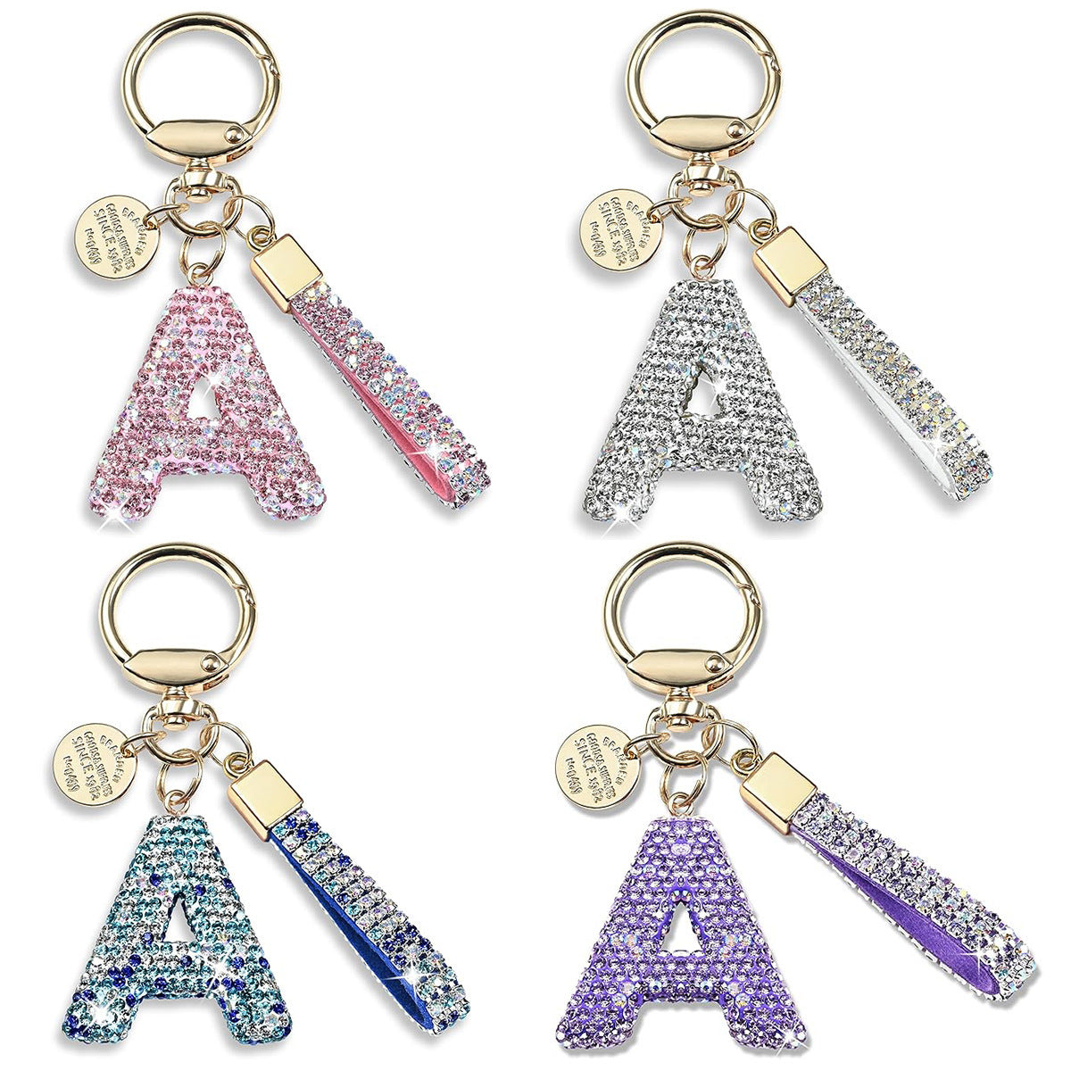 Diamond Letters Keychain