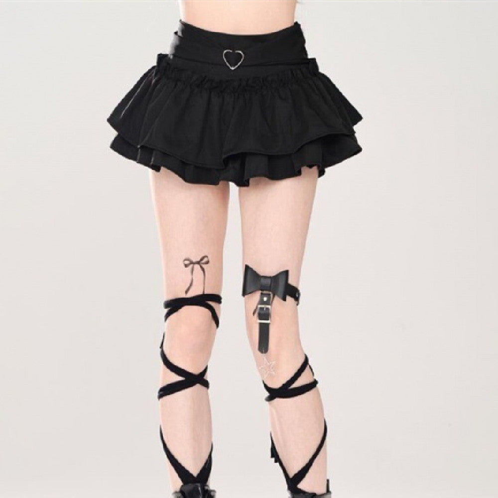 Puffy A-line Skirt Slimming Short Skirt