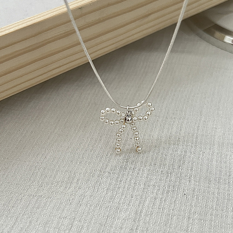 High-grade Bow Necklace Women