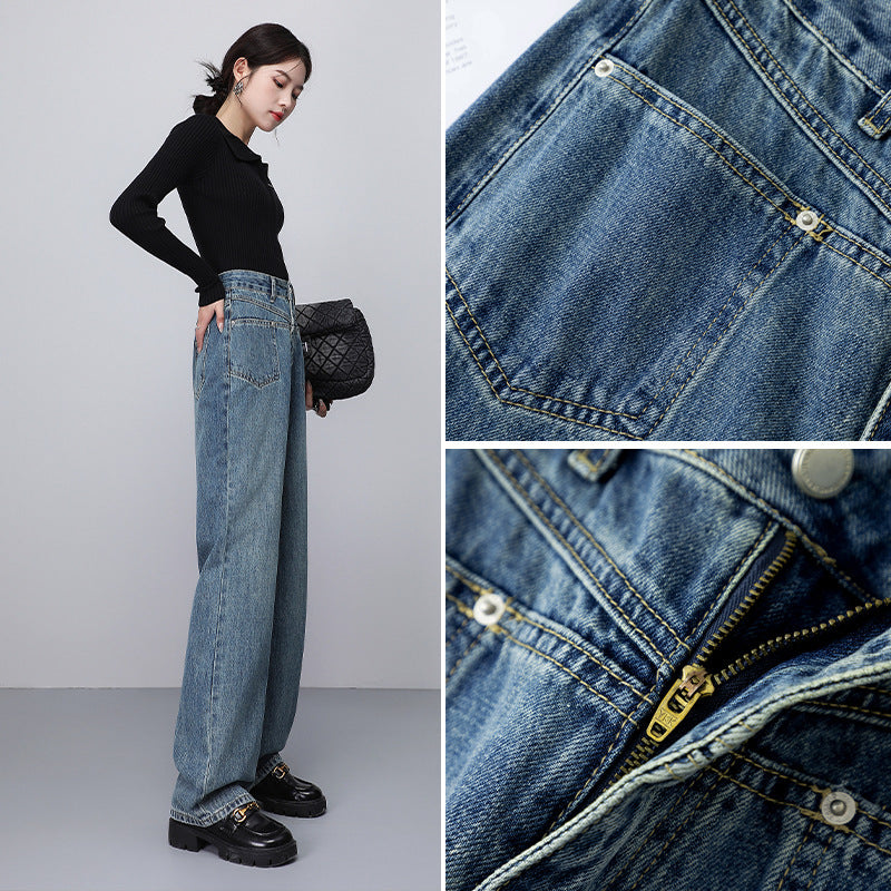 Fashionable Narrow Wide-leg Jeans For Women