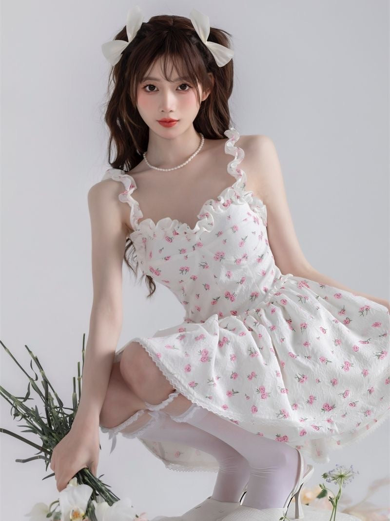 Floral Strap Dress Women