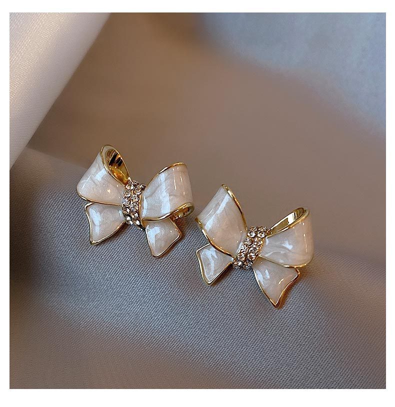 Fashion Bow Stud Earrings Women