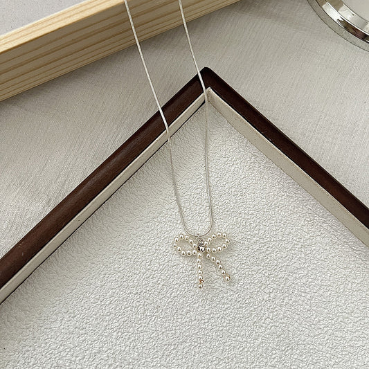 High-grade Bow Necklace Women