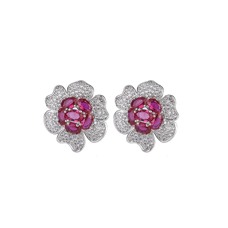 Women's Flower-shaped Stud Earrings