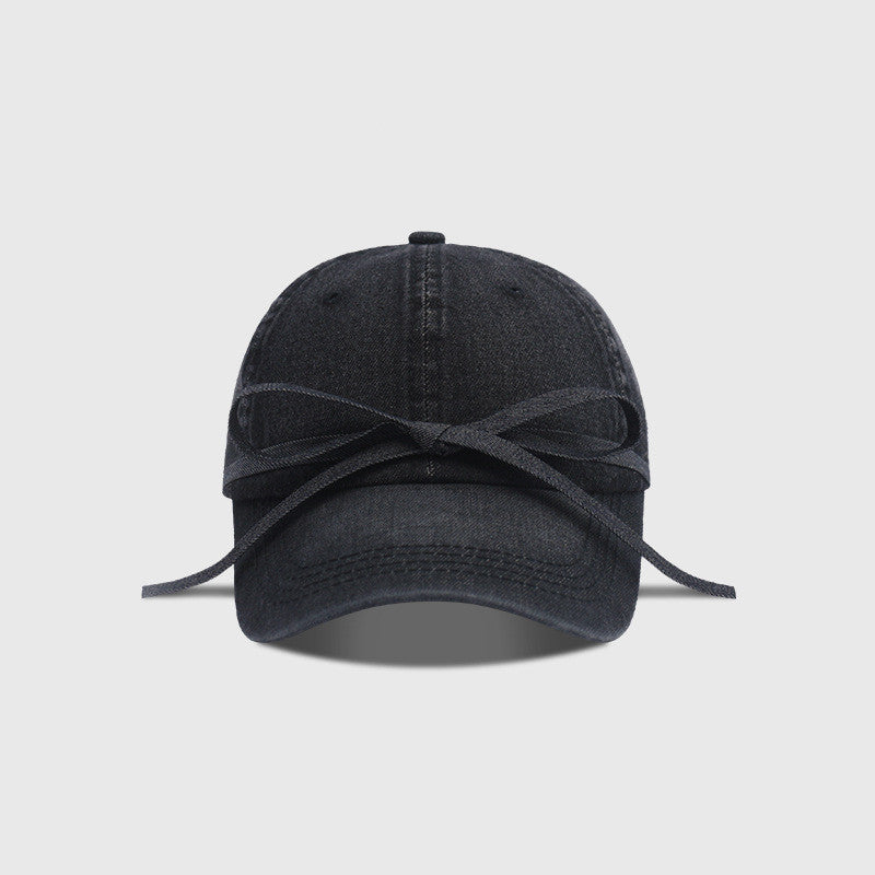 Casual Cool All-match Bow Curved Brim Simple Cowboy Hat