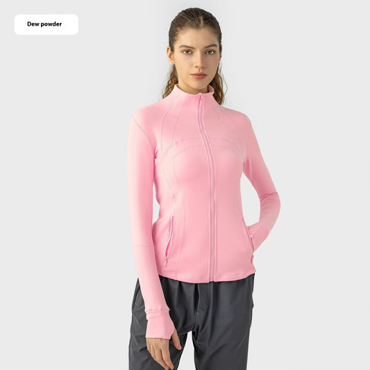 Yoga Sports Jacket Women Elastic Zipper Running Fitness Yoga Jackets