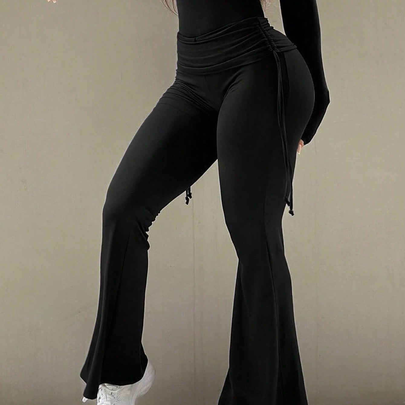 Women's Casual Sports Style Flared Pants, Slimming And Versatile