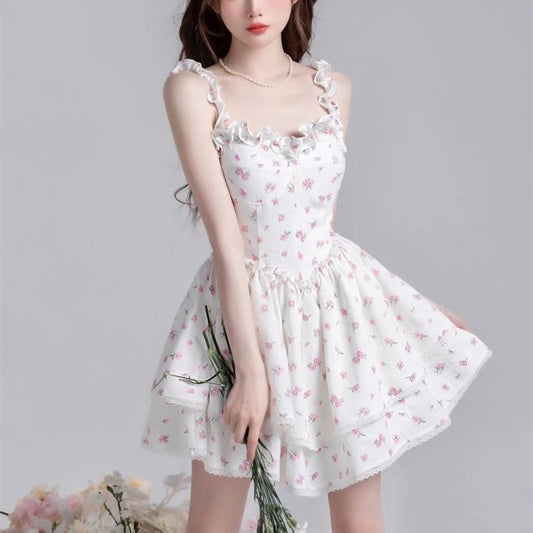 Floral Strap Dress Women